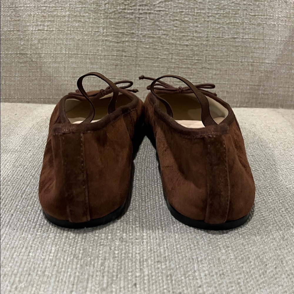 NEW Loeffler Randall Leonie Espresso Suede Ballet Flat Size 8 - Picture 4 of 7